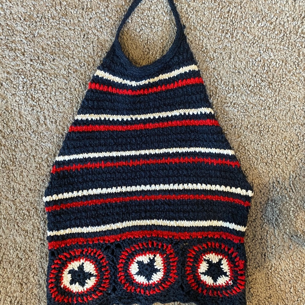 Red/white/blue halter top
